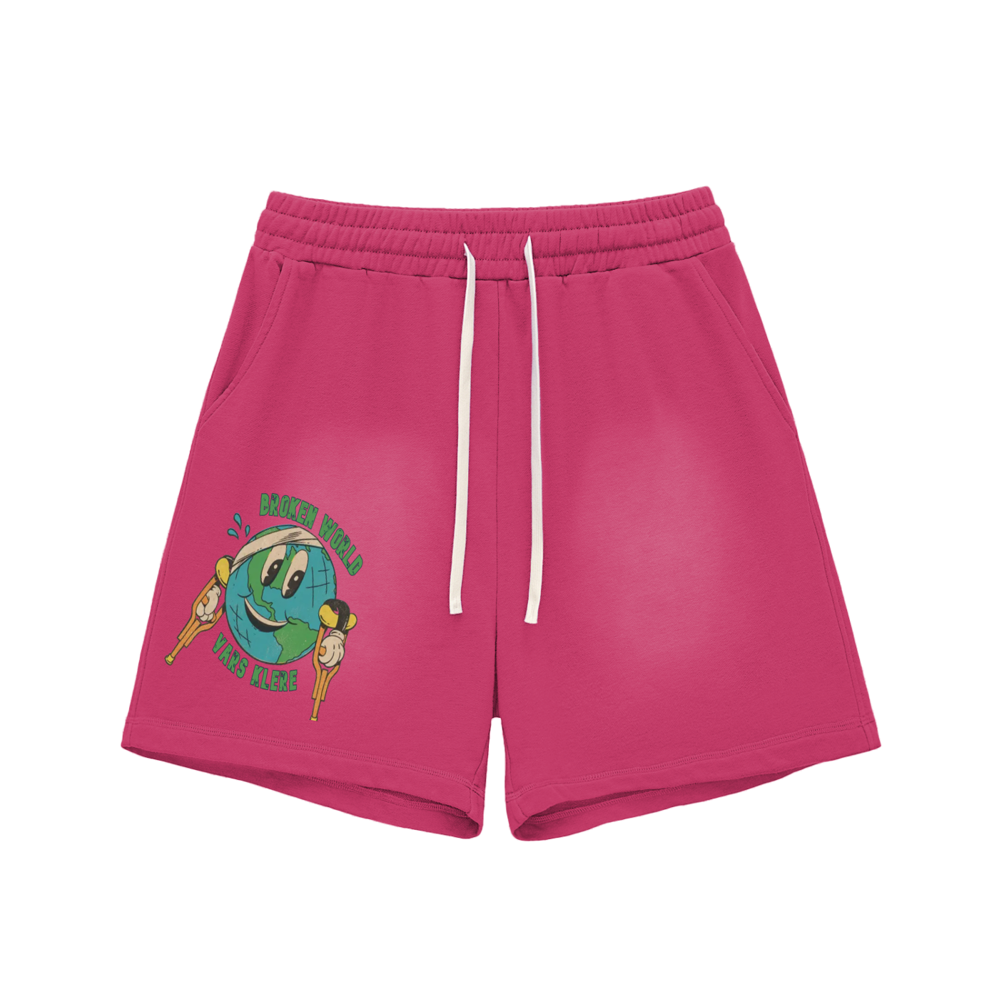 Broken world Sun Fade Raw Edge Shorts