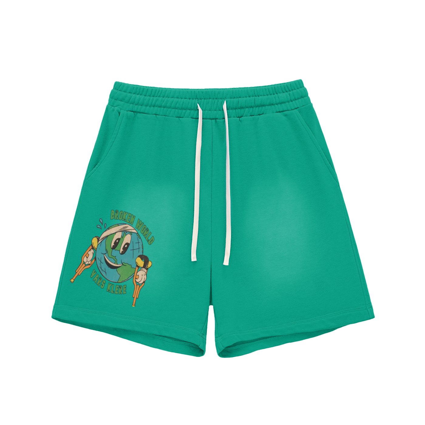 Broken world Sun Fade Raw Edge Shorts