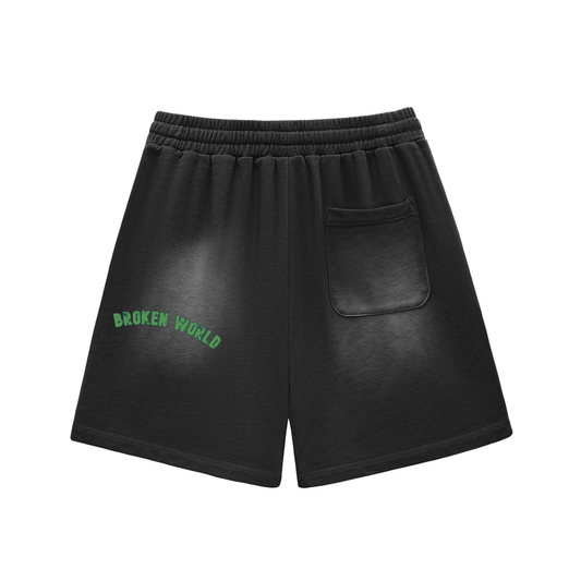 Broken world Sun Fade Raw Edge Shorts