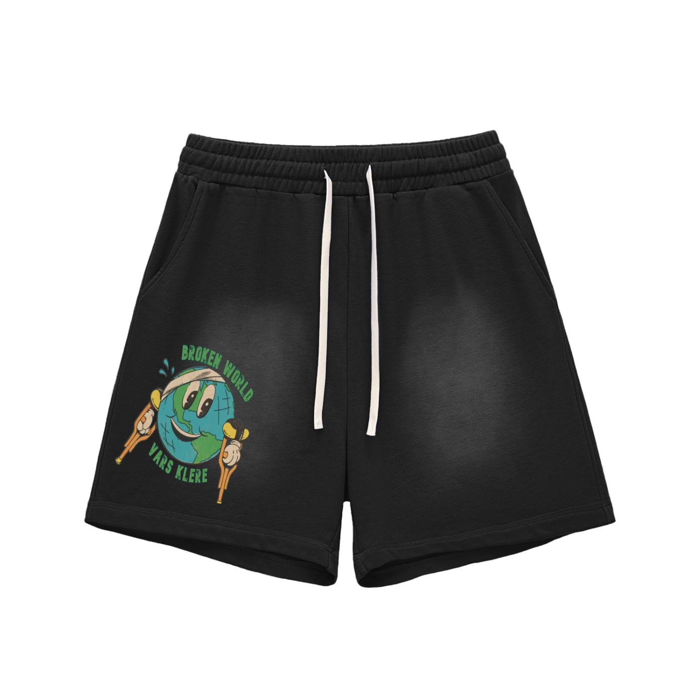 Broken world Sun Fade Raw Edge Shorts