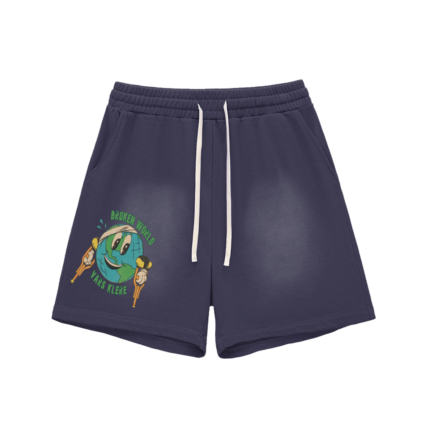 Broken world Sun Fade Raw Edge Shorts